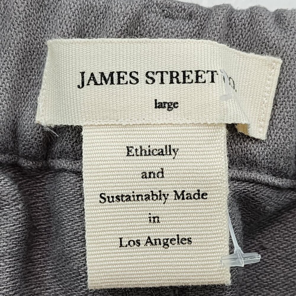 James Street CO Women's Hemp Blend Elastic Waist Klein Trousers Gray Sz L - Picture 6 of 8